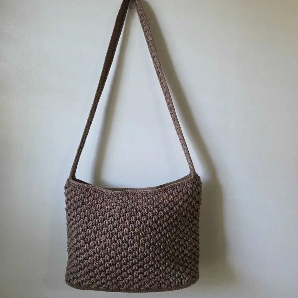 EUC THE SAK ELLIOT LUCCA BEIGE/ TAN CROSS BODY BAG MEDIUM
